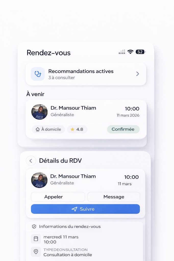 Medecin assigne a un patient sur l'application Mely